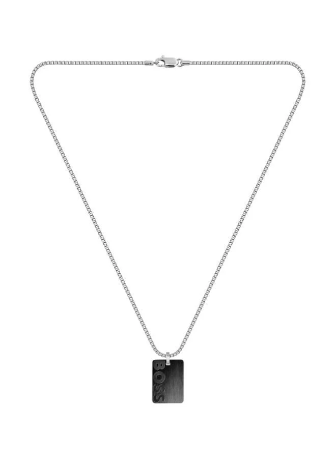 BOSS Stainless steel drop necklace